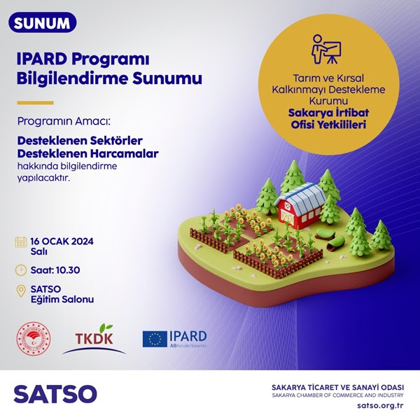 Satso da IPARD Programı Tanıtım ve Bilgilendirme Toplantısı yapılacak