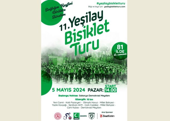 11. Yeşilay Bisiklet Turu 5 Mayıs Pazar günü düzenleniyor