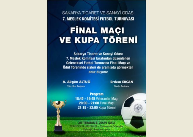 SATSO 7. Meslek Komitesi Futbol Turnuvası Final Maçı ve Kupa Töreni’ne hazır