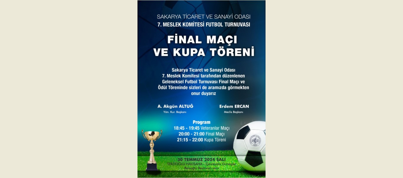 SATSO 7. Meslek Komitesi Futbol Turnuvası Final Maçı ve Kupa Töreni’ne hazır