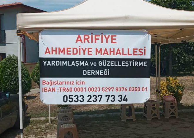 Arifiye Ahmediye Mahallesi Yardımlaşma ve Güzelleştirme Derneği Aşure Dağıttı