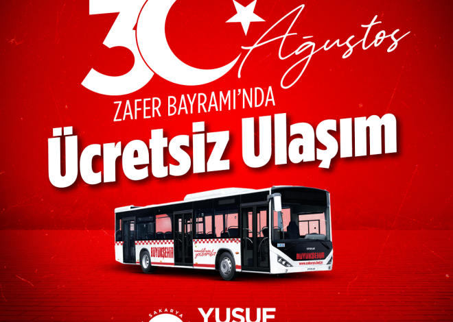 Büyükşehir açıkladı: 30 Ağustos Zafer Bayramı’nda ulaşım ücretsiz