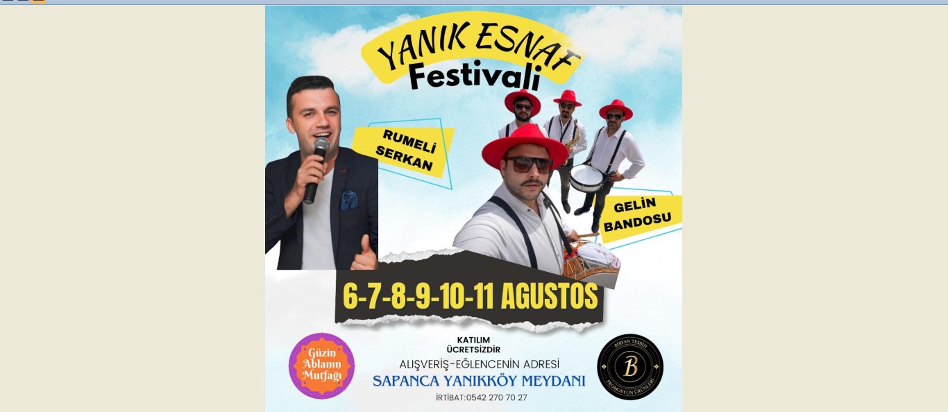 Sapanca’da Yanık Esnaf Festivali coşkusu başlıyor!