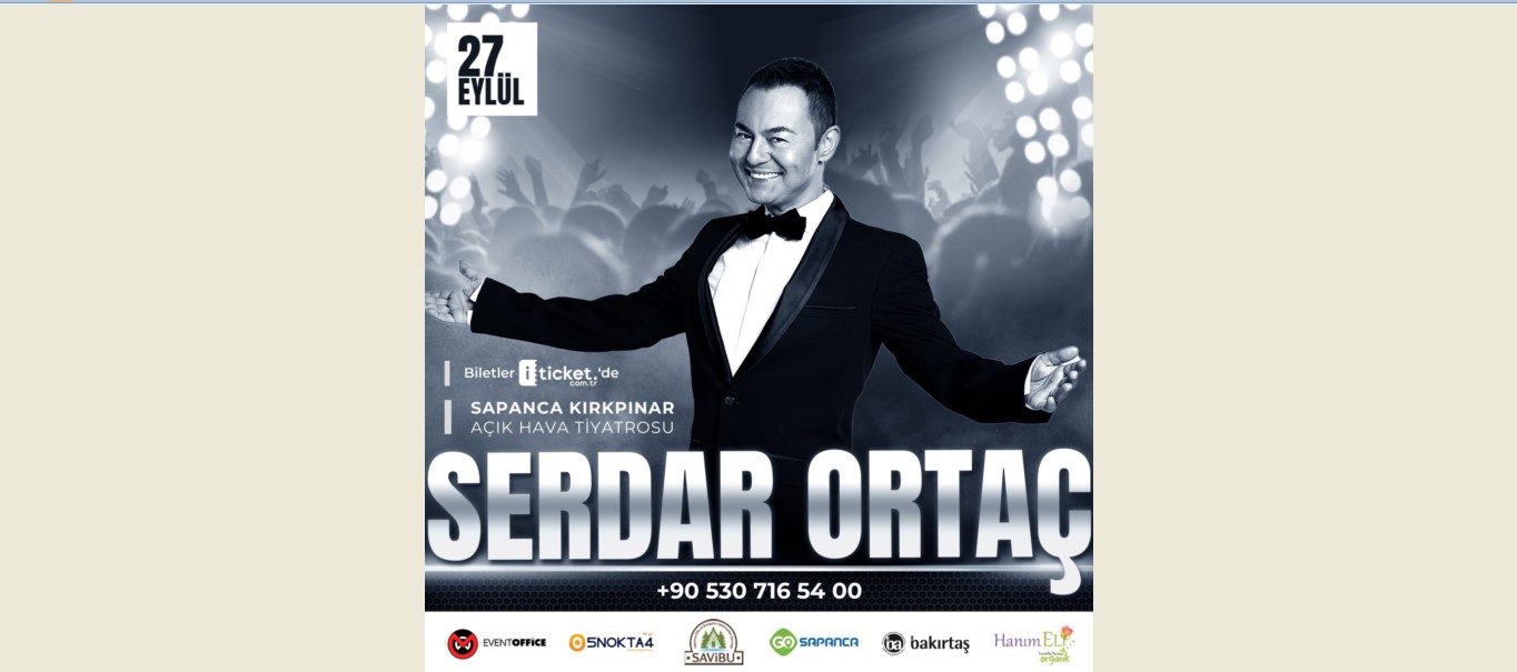 Serdar Ortaç Sapanca’da sahne alacak!