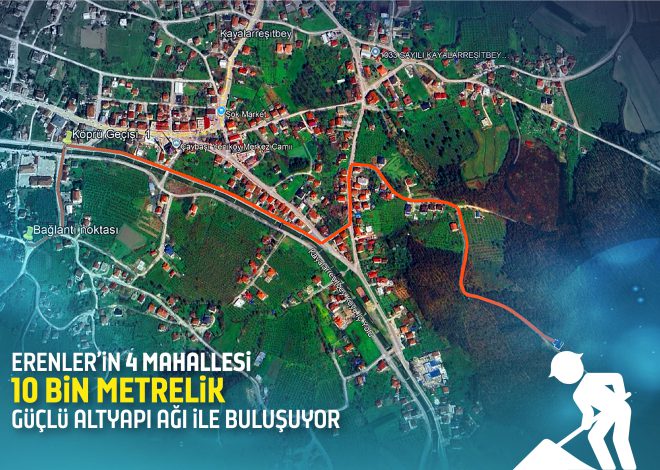 Erenler’in 4 mahallesi 10 binmetrelik güçlü altyapı ağı ile buluşuyor